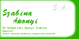 szabina aponyi business card